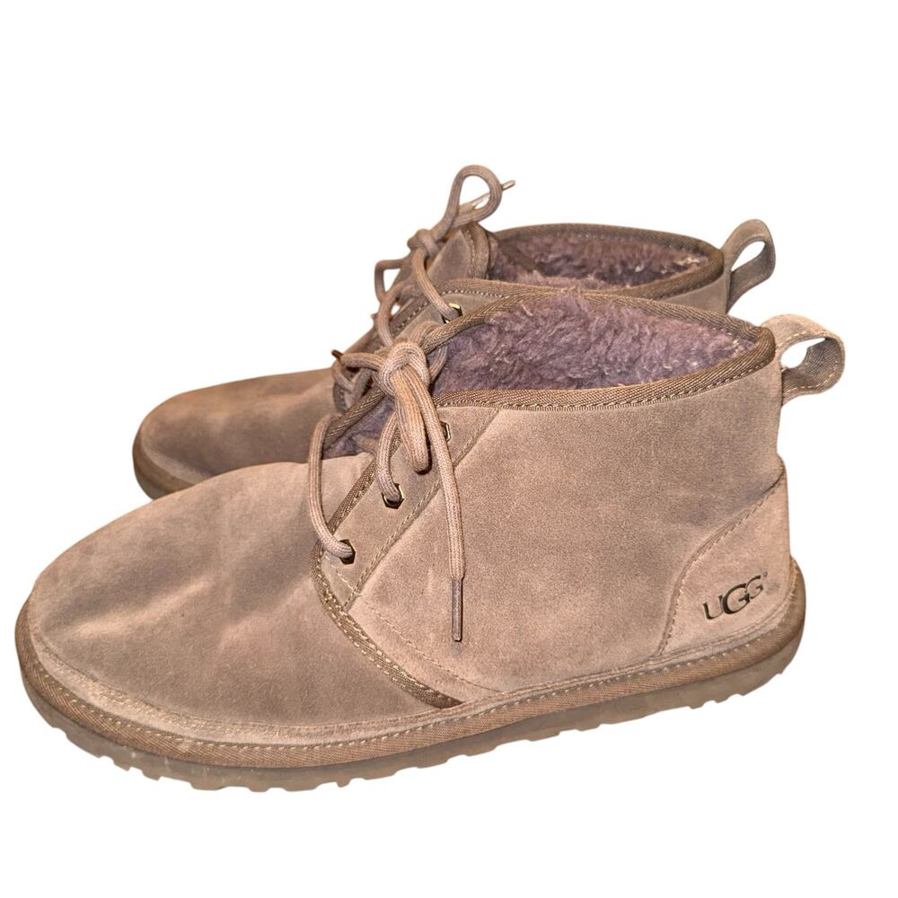 UGG Neumel Classic Men’s Fur Lined Suede Lace Up Chukka Boots Chestnut size 11